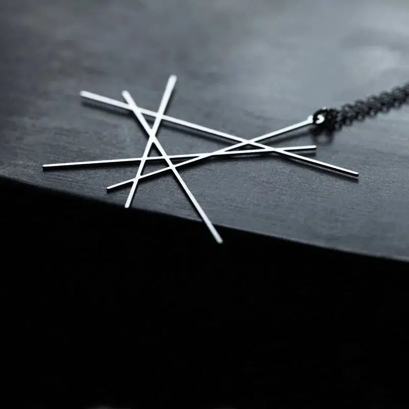 LINE PENDANT SMALL SILVER WITH CHAIN