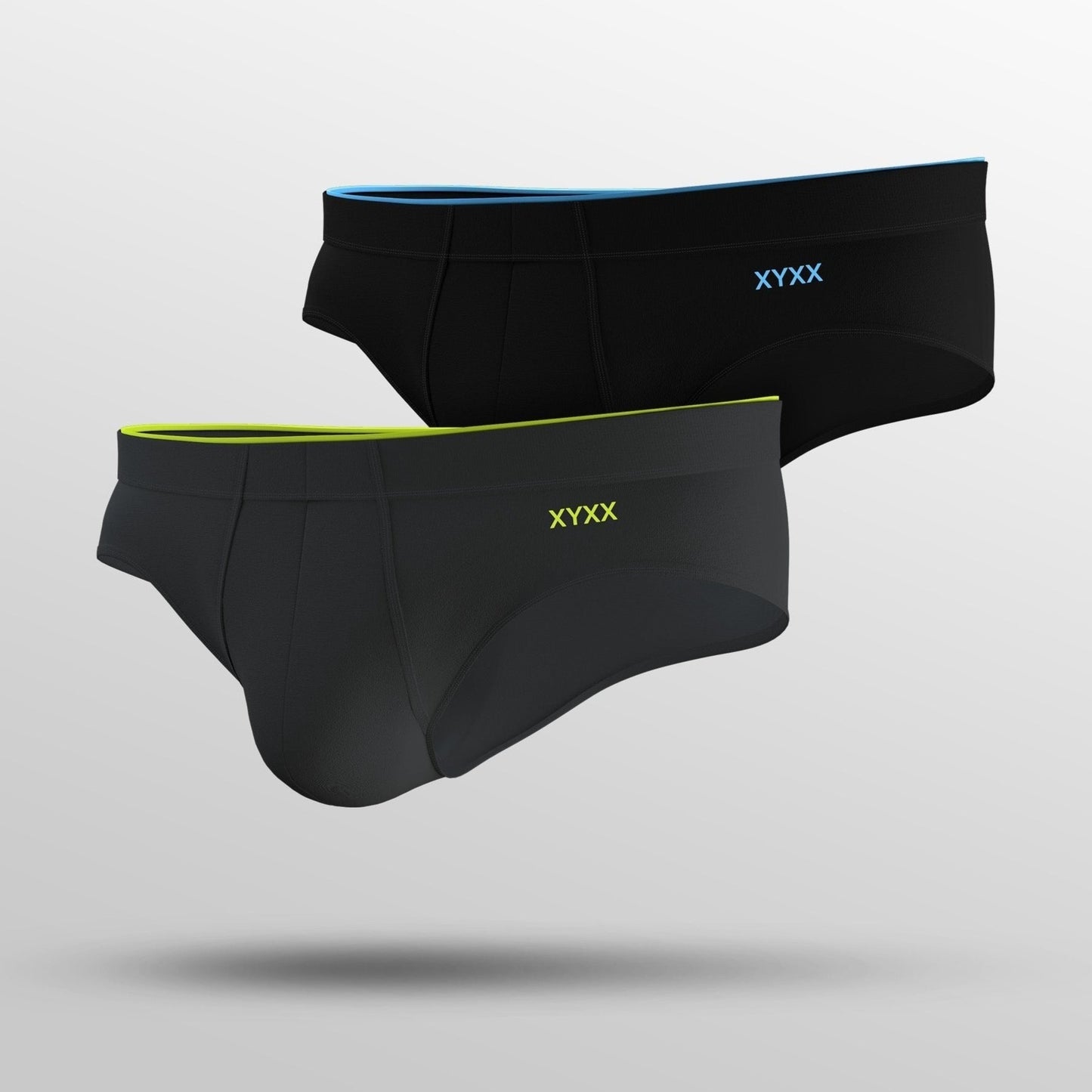 PACK OF 2 TENCEL™ BRIEFS - : UNO GRAPHITE GREY / BLACK KNIGHT