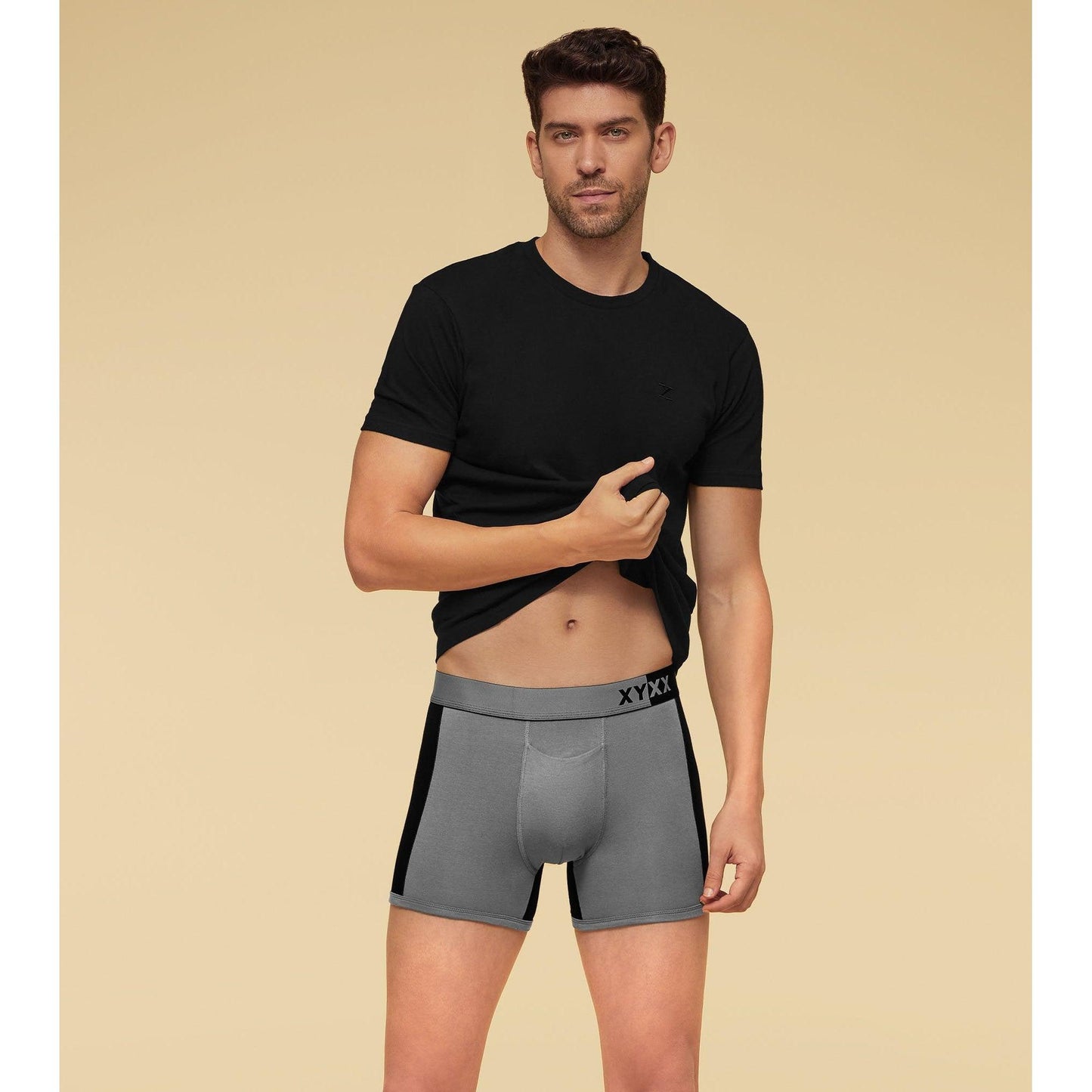 PACK OF 2 TENCEL™ TRUNKS- : DUALIST STEEL MEDALION / BLACK MEETS BLUE