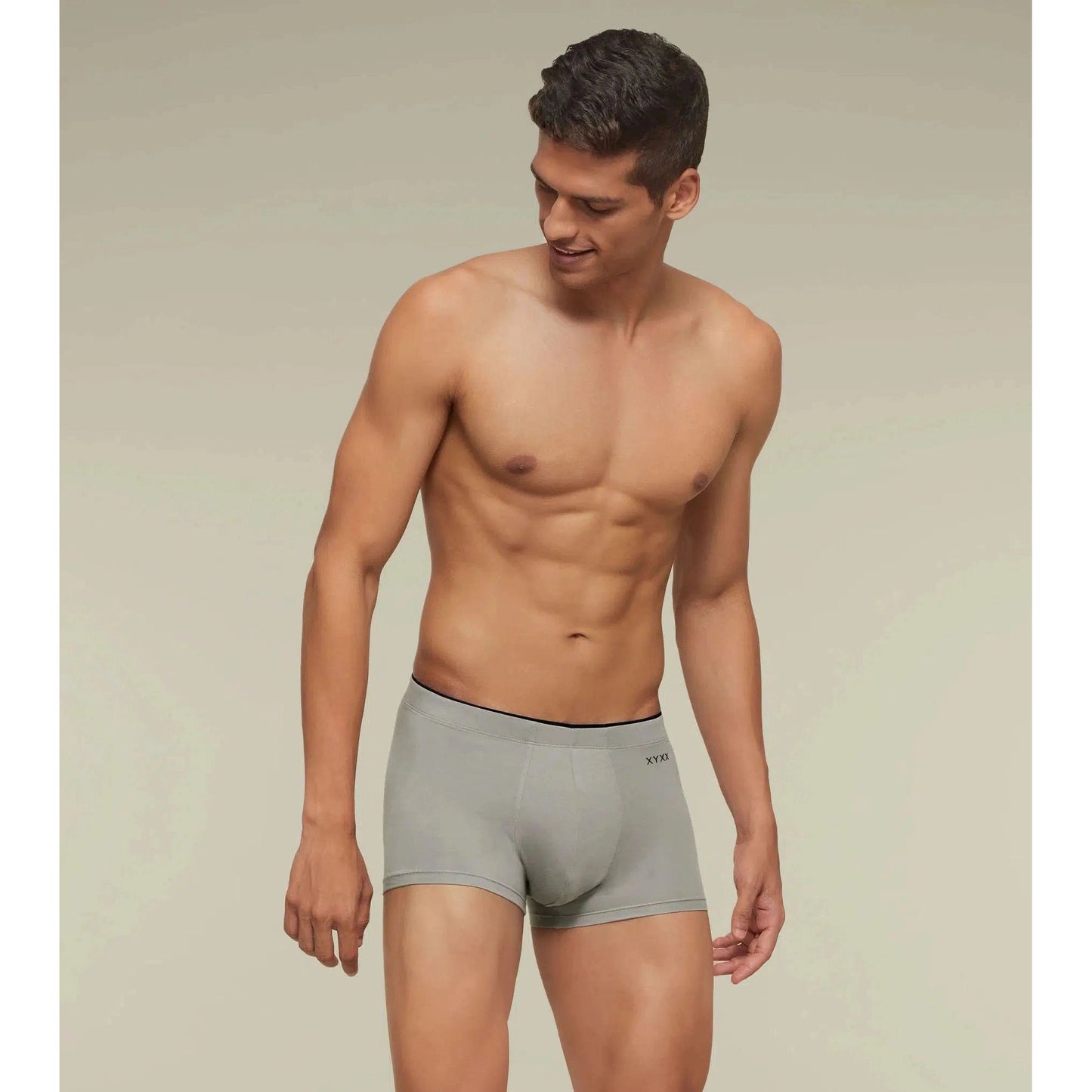 PACK OF 2 TENCEL™ TRUNKS- : UNO ASH GREY / ESTATE BLUE