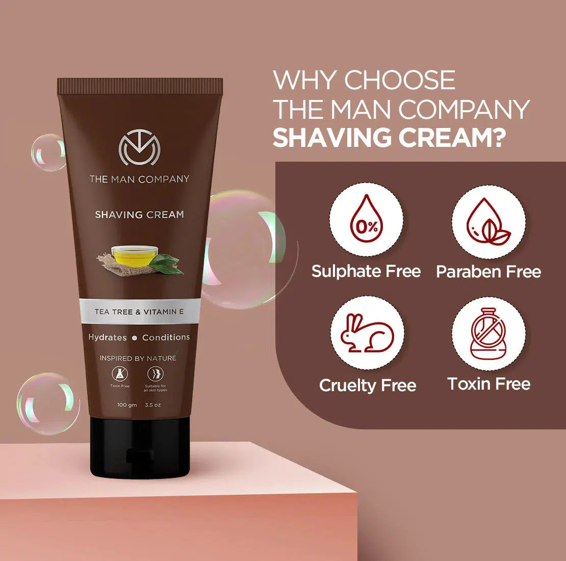 SHAVING CREAM | TEA TREE VIT E 100G