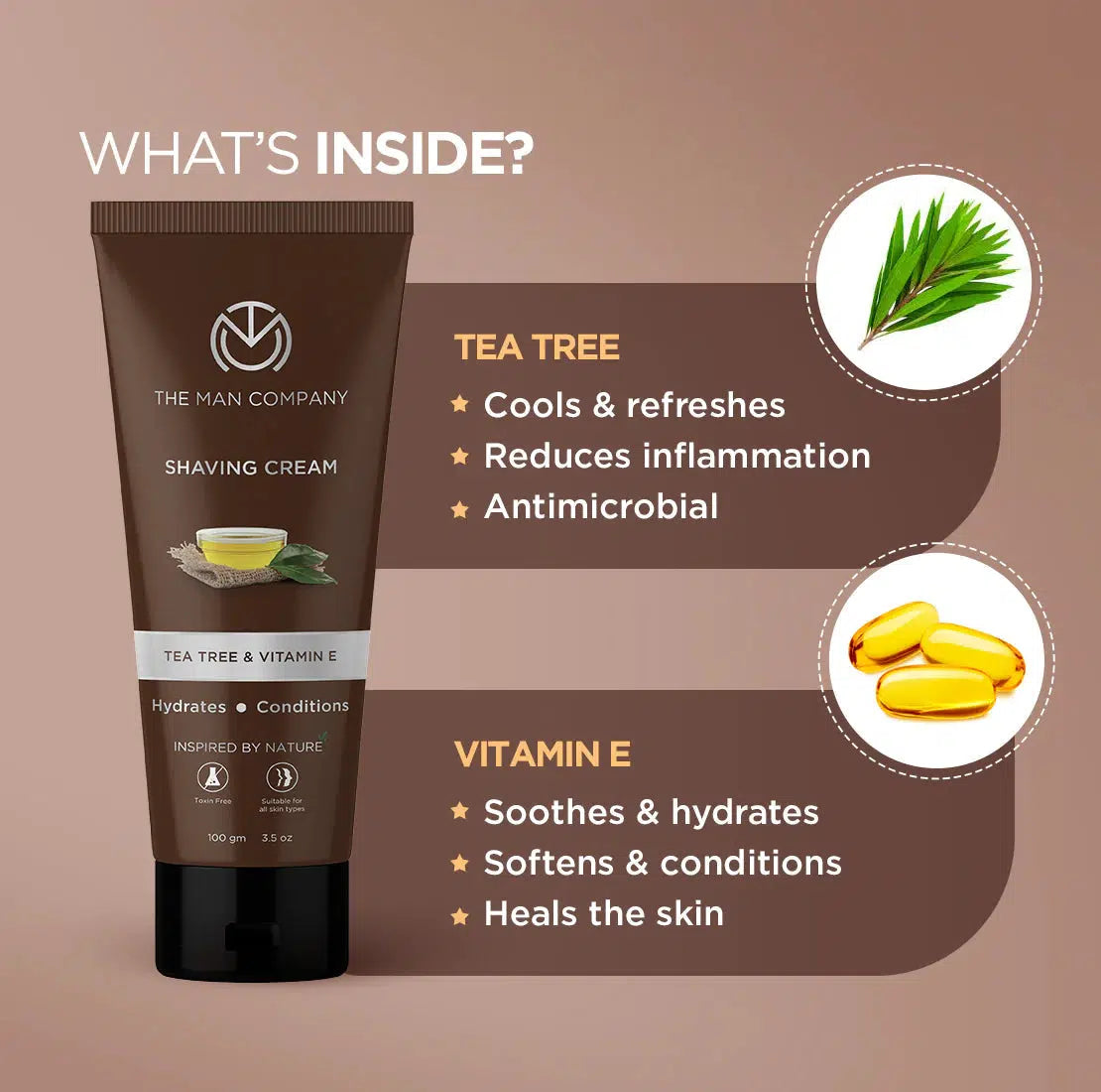 SHAVING CREAM | TEA TREE VIT E 100G