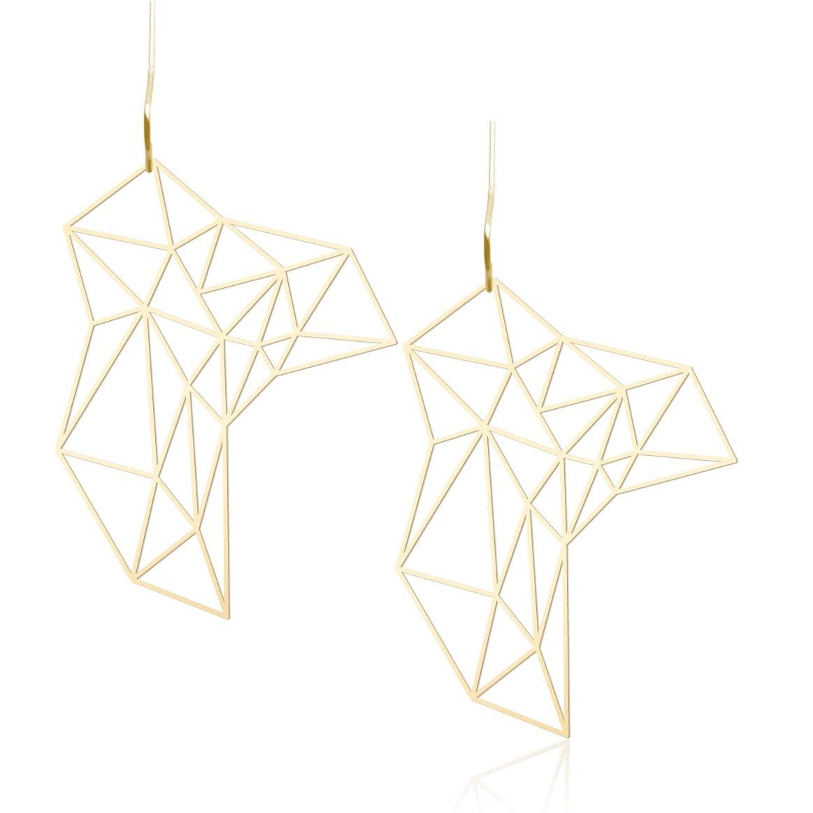 STONE EARRINGS MEDIUM GOLD