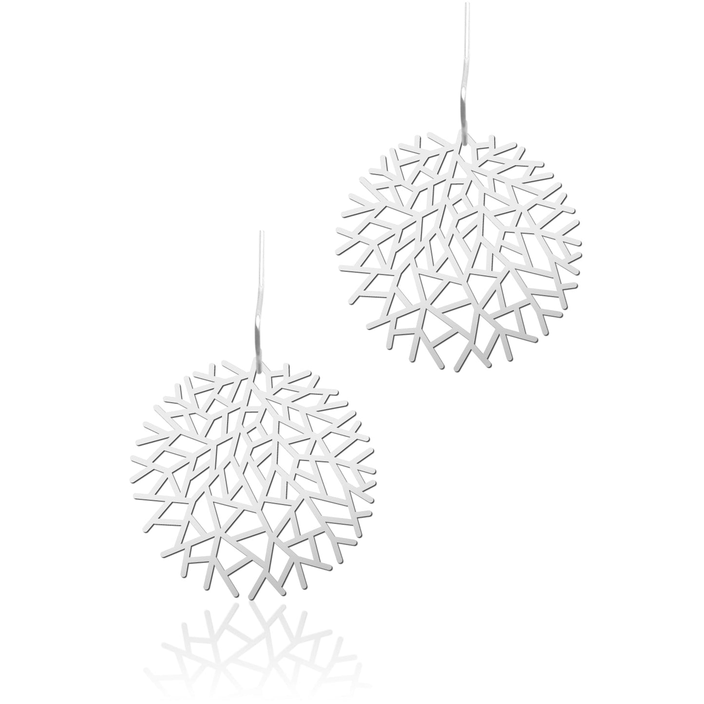 WOODS EARRINGS SMALL SILVER