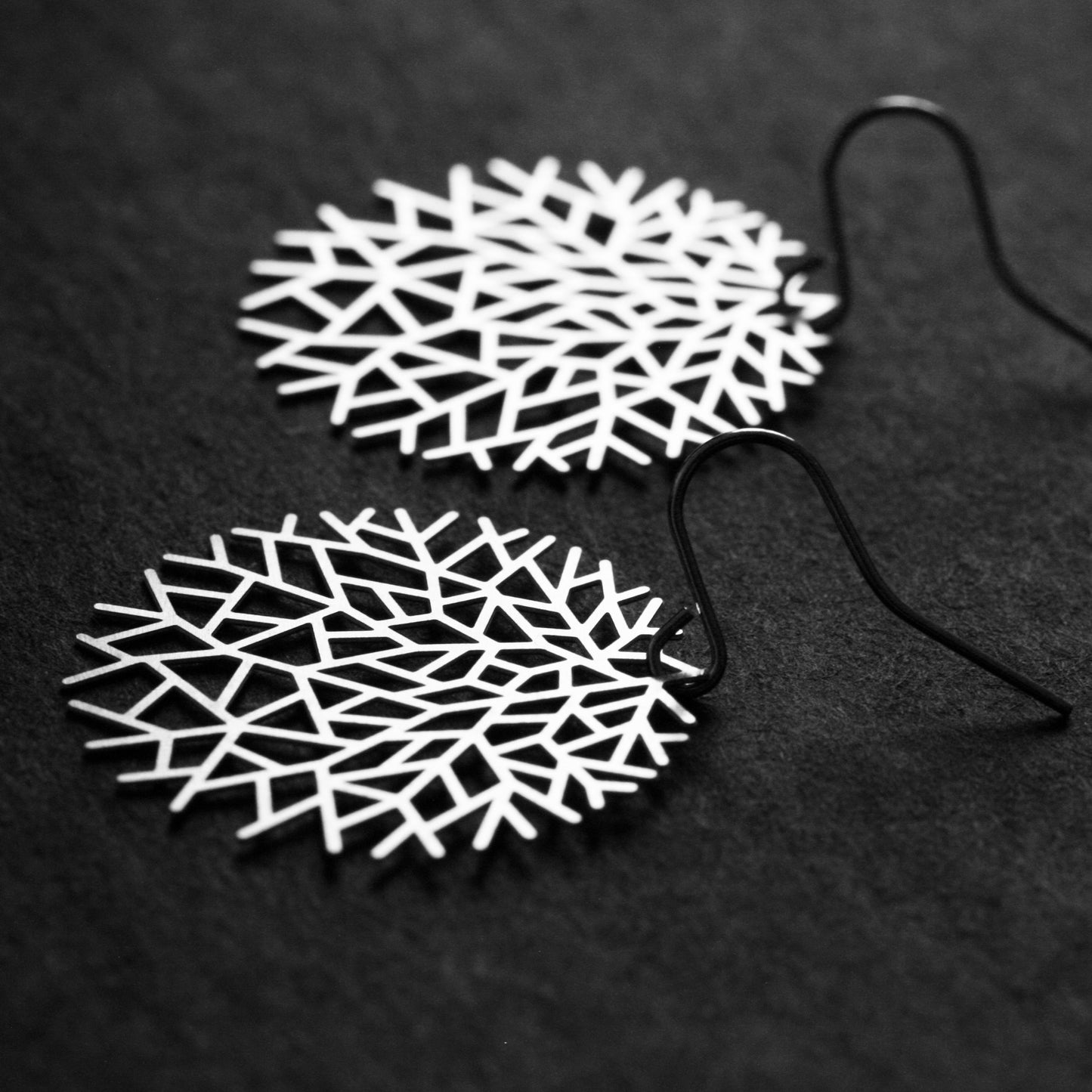 WOODS EARRINGS SMALL SILVER