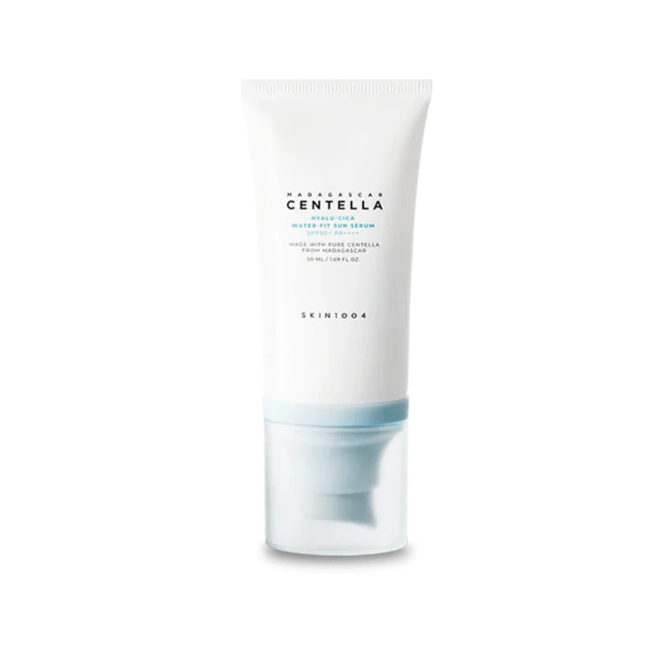 K-beauty sun care on the shelf at Quadis Mauritius