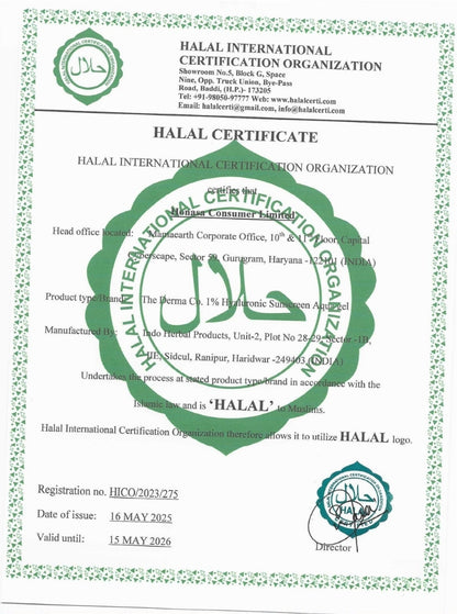 1% HYALURONIC SUNSCREEN AQUA GEL - 50G