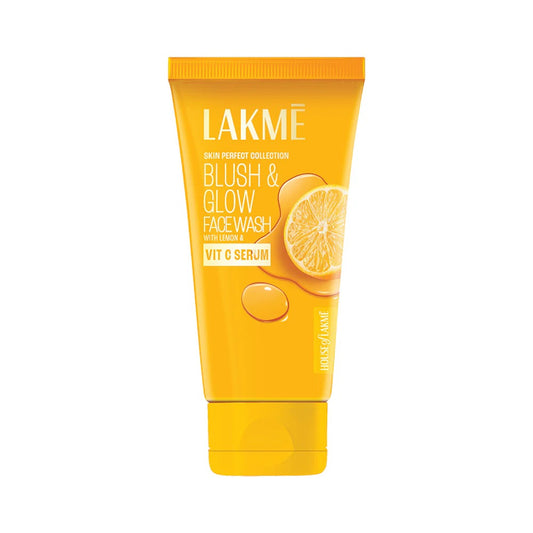 LAKME BLUSH & GLOW BRIGHTENING LEMON FACEWASH, WITH VITAMIN C SERUM 100G