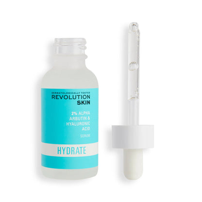 REVOLUTION SKINCARE HYDRATING 2% ALPHA ARBUTIN & HYALURONIC ACID SERUM