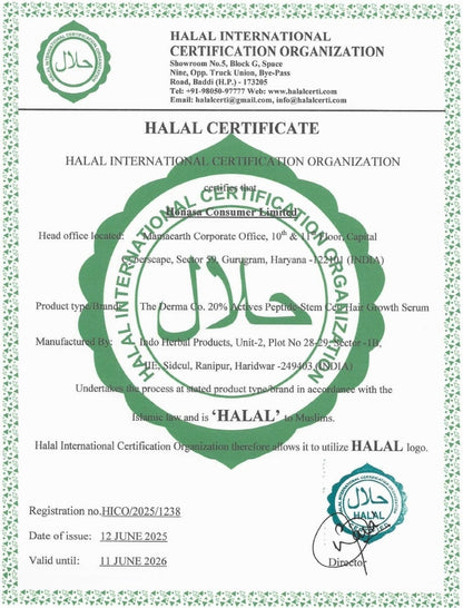 20% ACTIVES PEPTIDE-STEM CELL HAIR GROWTH SERUM