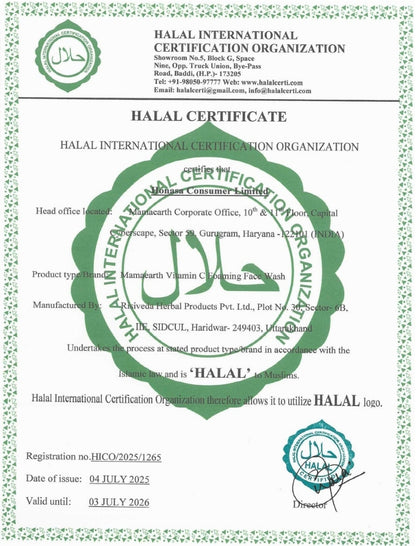 VITAMIN C FOAMING FACE WASH WITH VIT C AND TURMERIC FOR SKIN ILLUMINATION 150ML