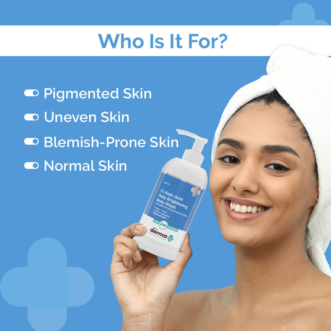 1% KOJIC ACID DAILY BRIGHTENING BODY WASH FOR DARK SPOTS & PIGMENTATION 250ML