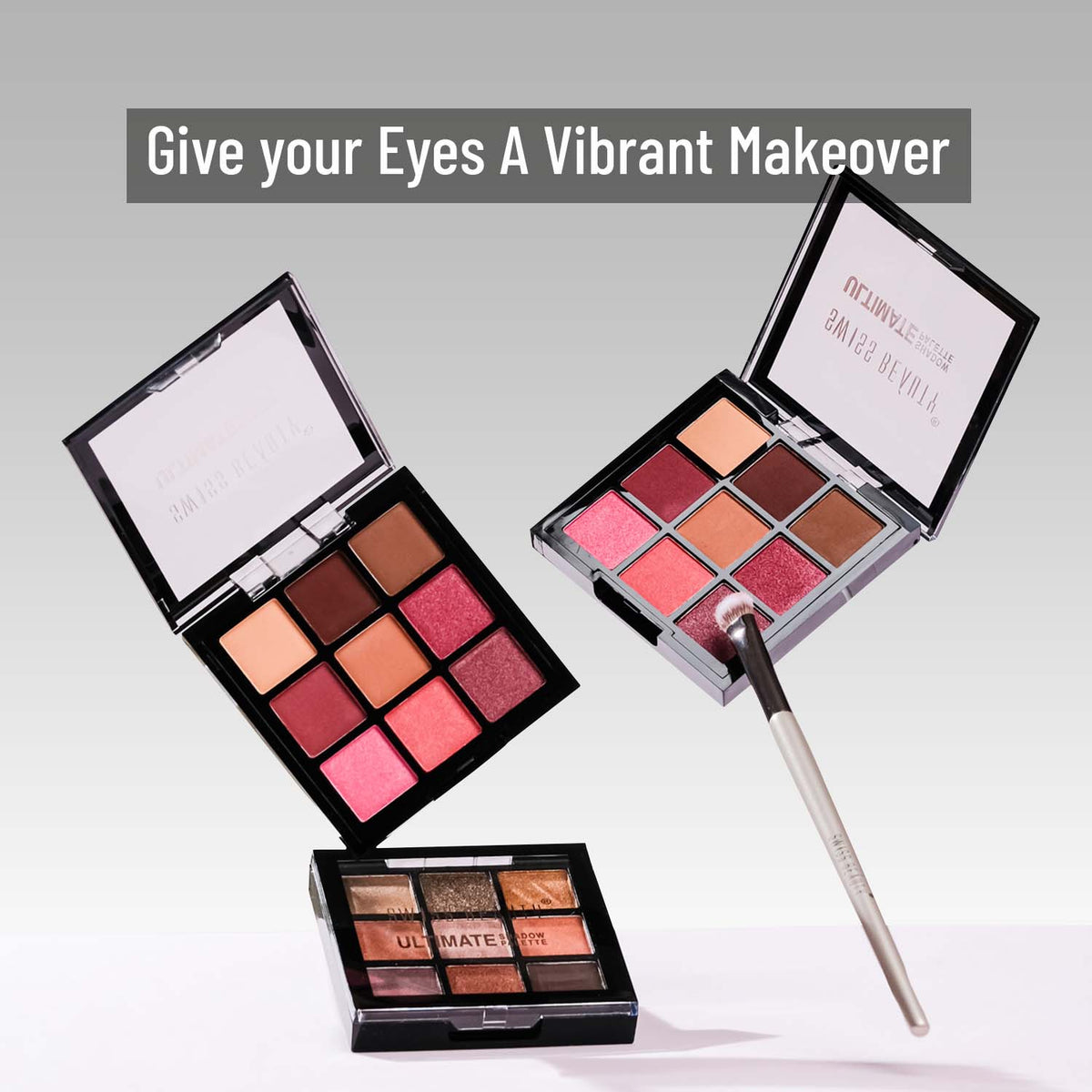 Swiss Beauty Ultimate Eyeshadow Palette — product detail: styling