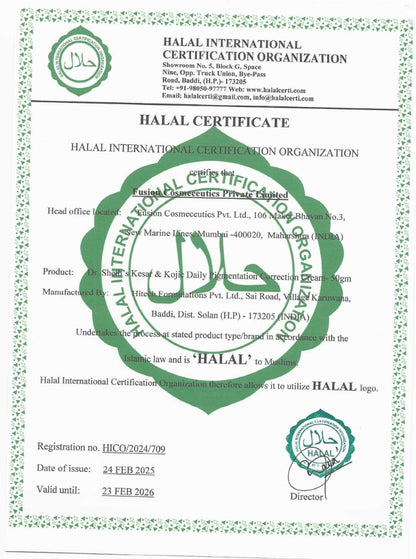 DR. SHETH’S KESAR & KOJIC DAILY PIGMENTATION CORRECTION CREAM