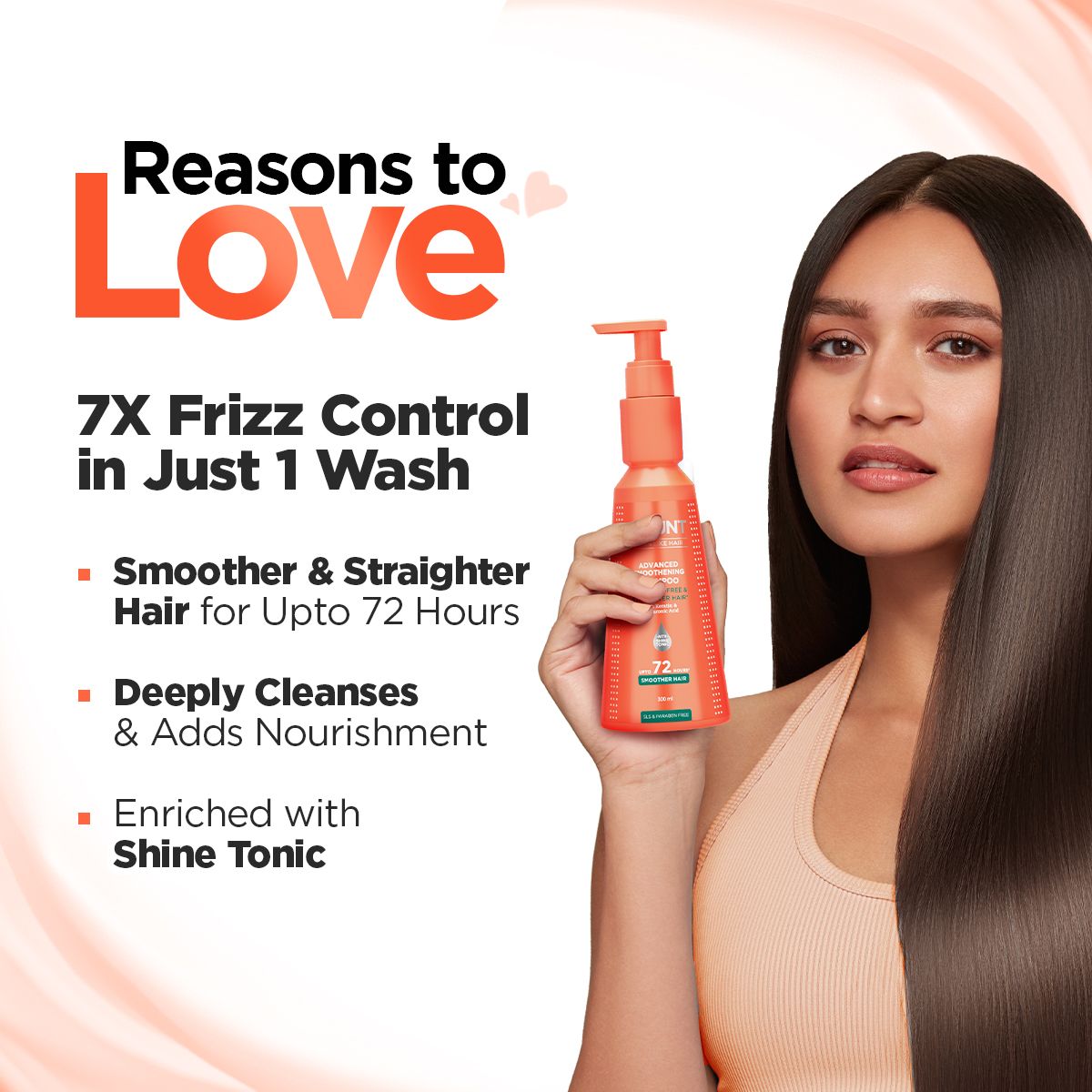 ADVANCED SMOOTHENING SHAMPOO WITH KERATIN & HYALURONIC ACID 300ML