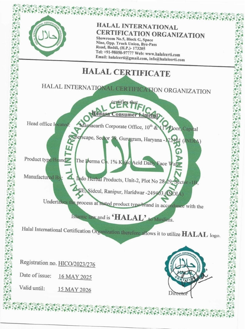 1% KOJIC ACID FACE WASH FOR DARK SPOTS 100ML