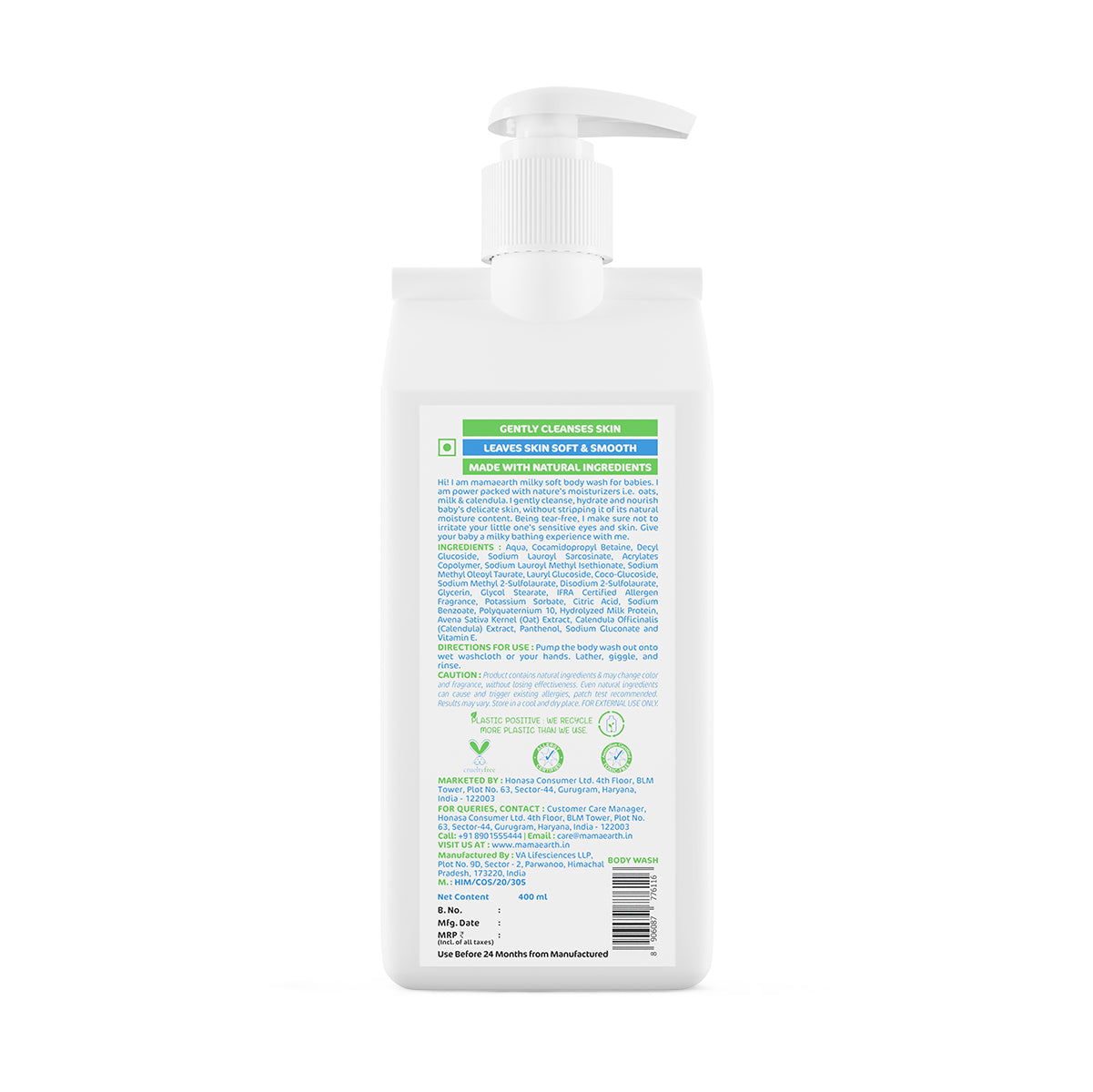 MILKY SOFT BODY LOTION FOR BABIES WITH OATS, MILK AND CALENDULA - 400ML
