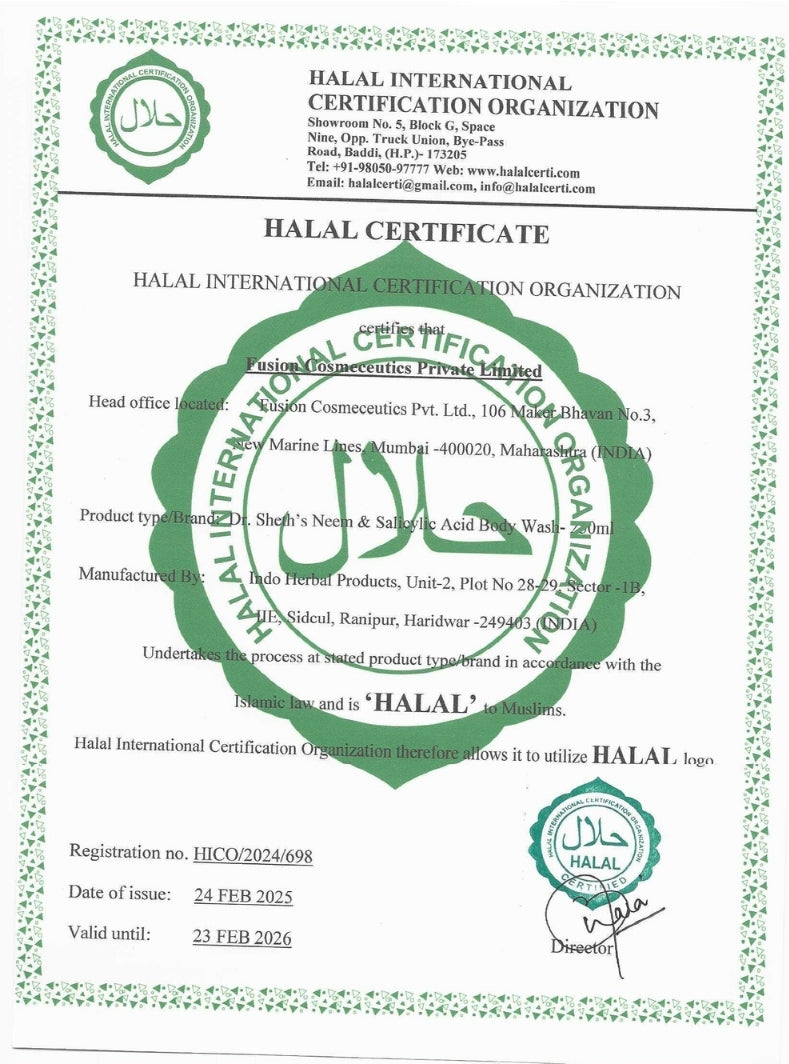 DR. SHETH'S NEEM & SALICYLIC ACID BODY WASH 250 ML