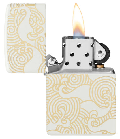 Zippo White Pattern Design