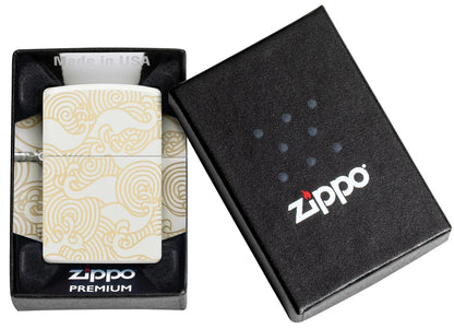 Zippo White Pattern Design