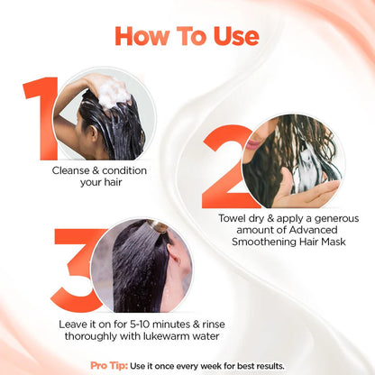 ADVANCED SMOOTHENING KERATIN HAIR MASK WITH KERATIN & HYALURONIC ACID - 150 G