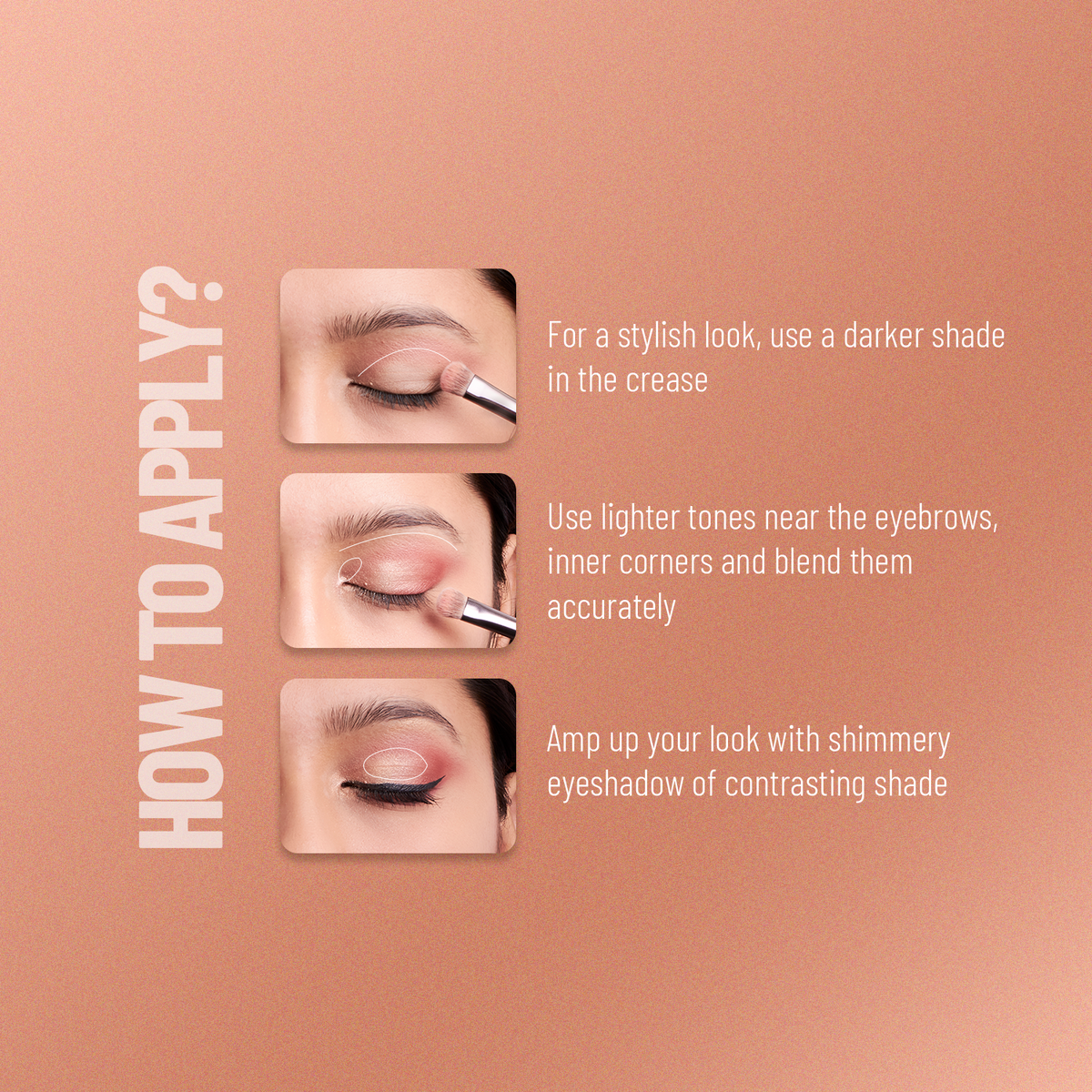 Swiss Beauty Ultimate Eyeshadow Palette — product detail: how to apply