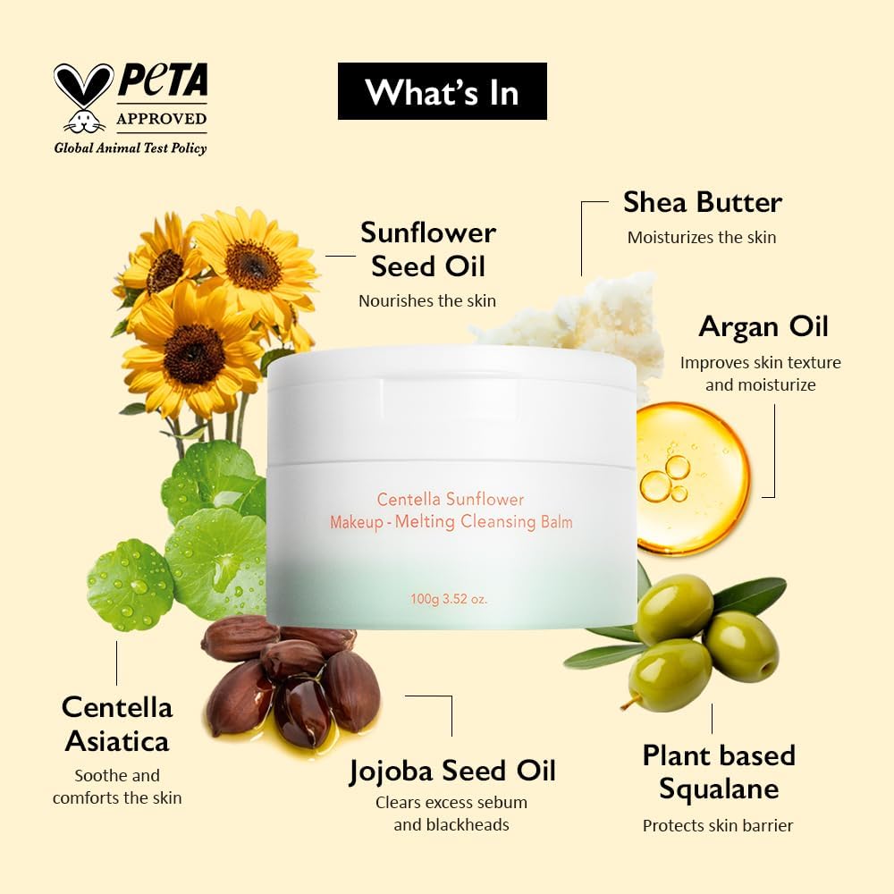 CENTELLA SUNFLOWER MAKEUP-MELTING CLEANSING BALM
