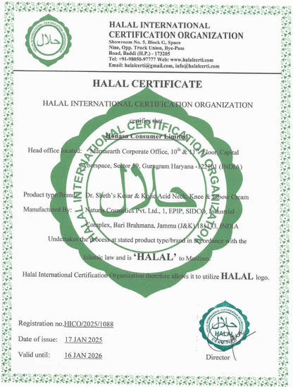 KESAR & KOJIC ACID NECK, KNEE & ELBOW CREAM 50G