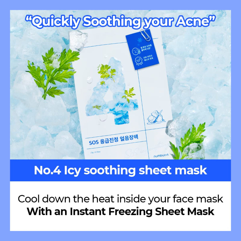Numbuzin No.4 Icy Soothing Sheet Mask 27ml — photo 5