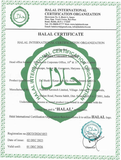 DR. SHETH'S KESAR & KOJIC ACID UNDERARM ROLL ON 50 ML