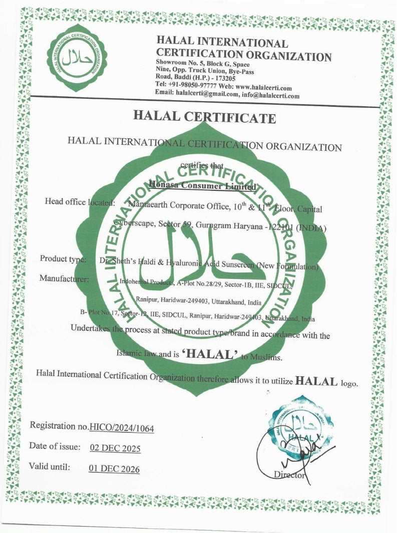 HALDI & HYALURONIC ACID SUNSCREEN - 50GM