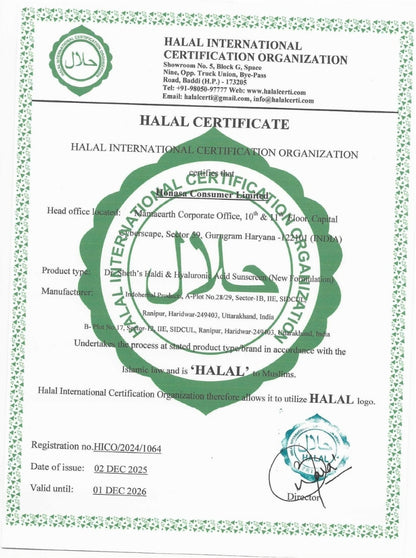 HALDI & HYALURONIC ACID SUNSCREEN - 50GM