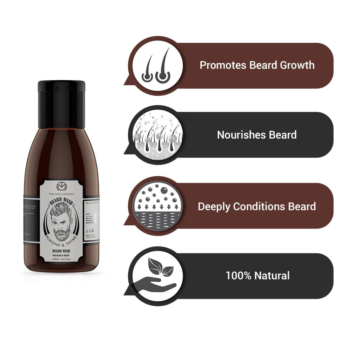 BEARD WASH | ALMOND & THYME 100ML