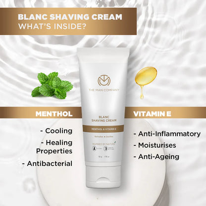 BLANC SHAVING CREAM | MENTHOL & VITAMIN E 50G