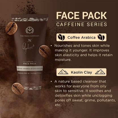 CAFFEINE FACE MASK| COFFEE ARABICA & KAOLIN CLAY 100ML