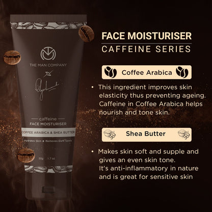 CAFFEINE FACE MOISTURISER | COFFEE ARABICA & SHEA BUTTER 50G