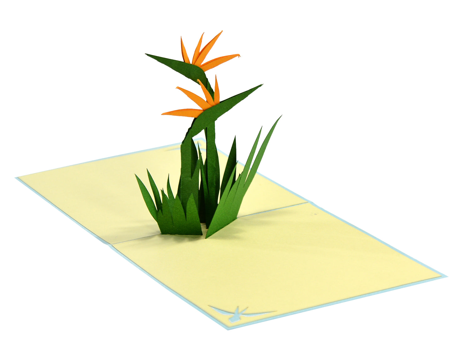 BIRD OF PARADISE FLOWER POPUP CARD (15X15CM)