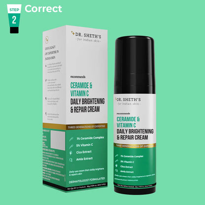 CERAMIDE & VIT C DAILY BRIGHTENING & REPAIR CREAM 30G