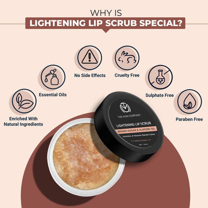 LIGHTENING LIP SCRUB | BROWN SUGAR & ALMOND OIL