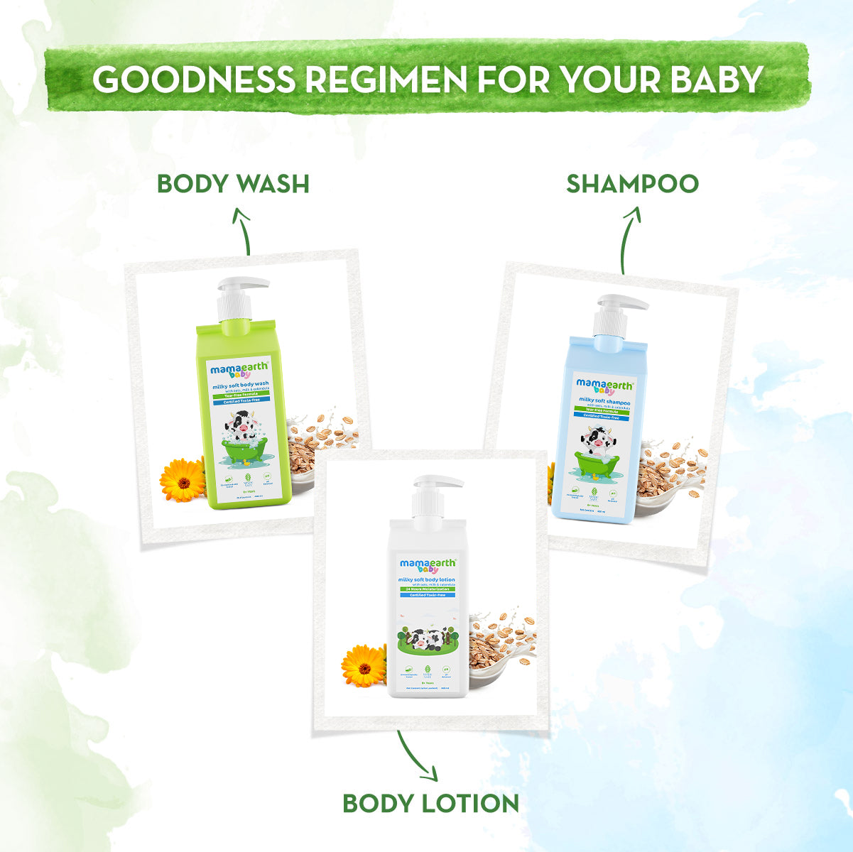 MILKY SOFT BODY LOTION FOR BABIES WITH OATS, MILK AND CALENDULA - 400ML