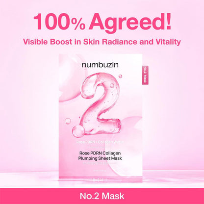 Numbuzin No.2 Rose PDRN Collagen Plumping Sheet Mask 33ml — photo 3
