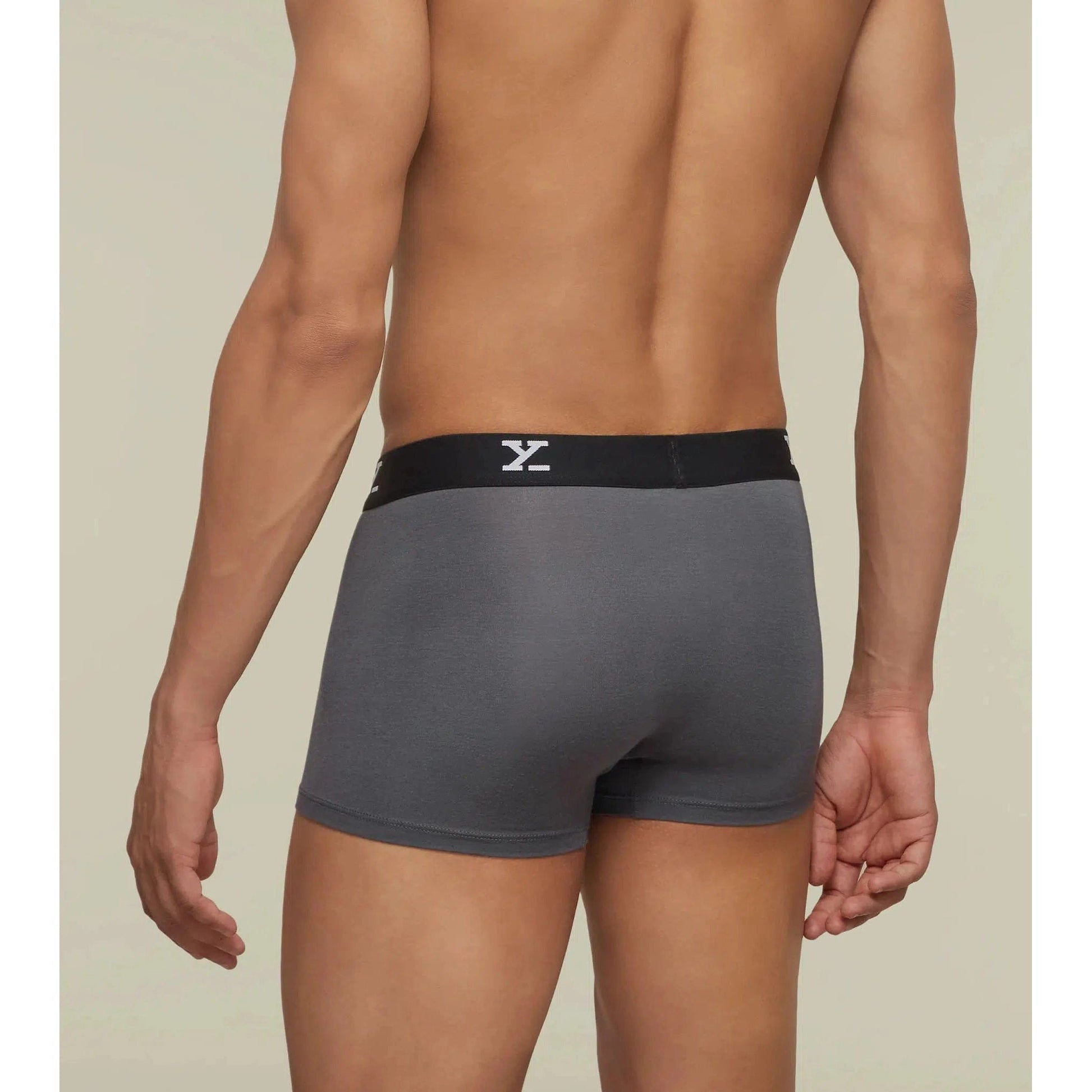 PACK OF 2 TENCEL™ TRUNKS- : ACE CHARCOAL GREY /TWILIGHT BLUE