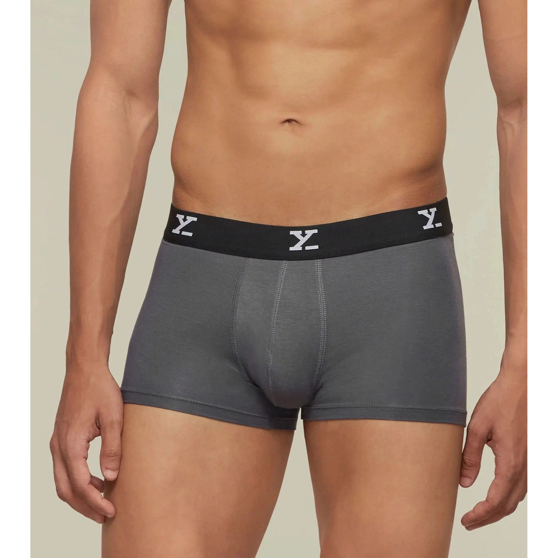 PACK OF 2 TENCEL™ TRUNKS- : ACE CHARCOAL GREY /TWILIGHT BLUE
