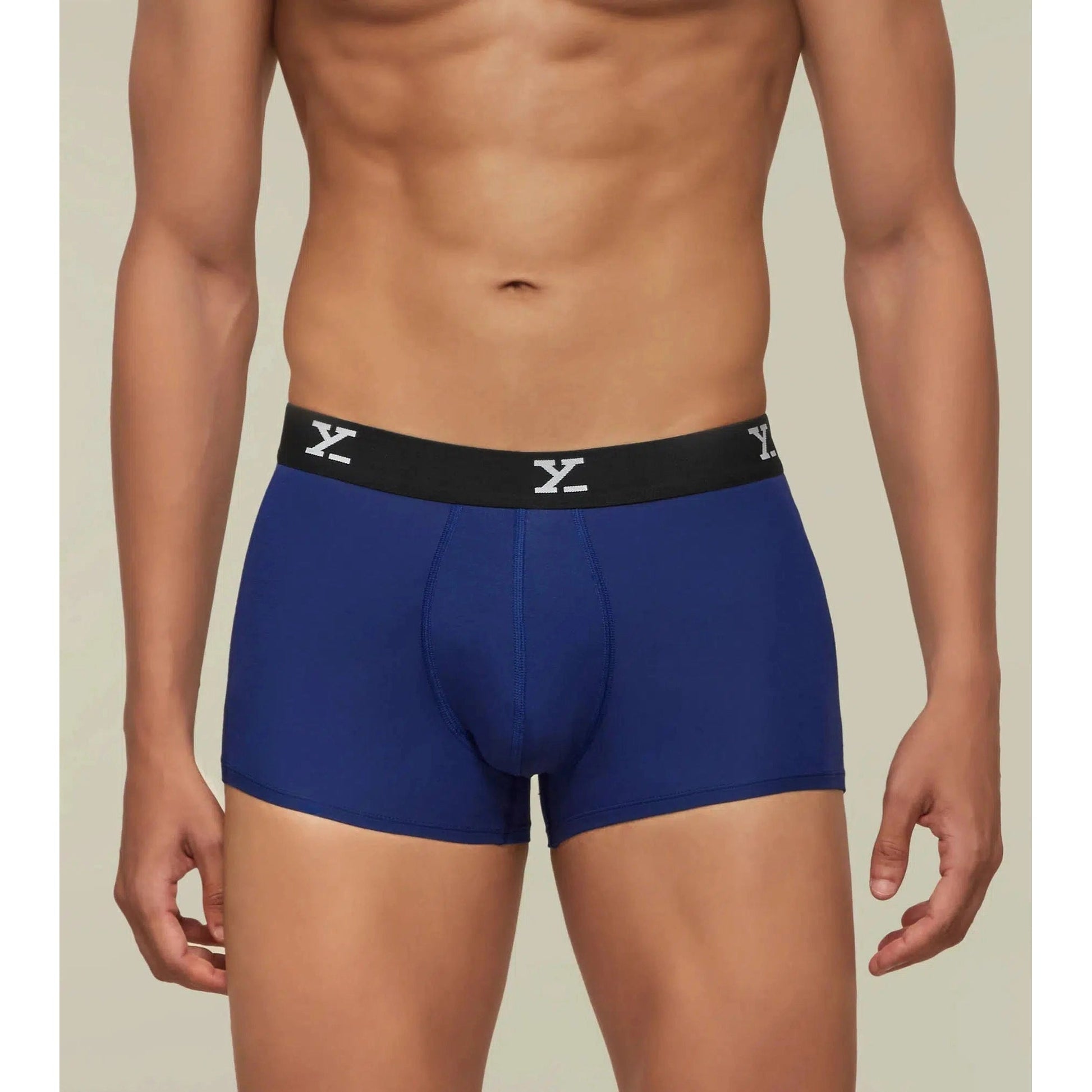PACK OF 2 TENCEL™ TRUNKS- : ACE CHARCOAL GREY /TWILIGHT BLUE