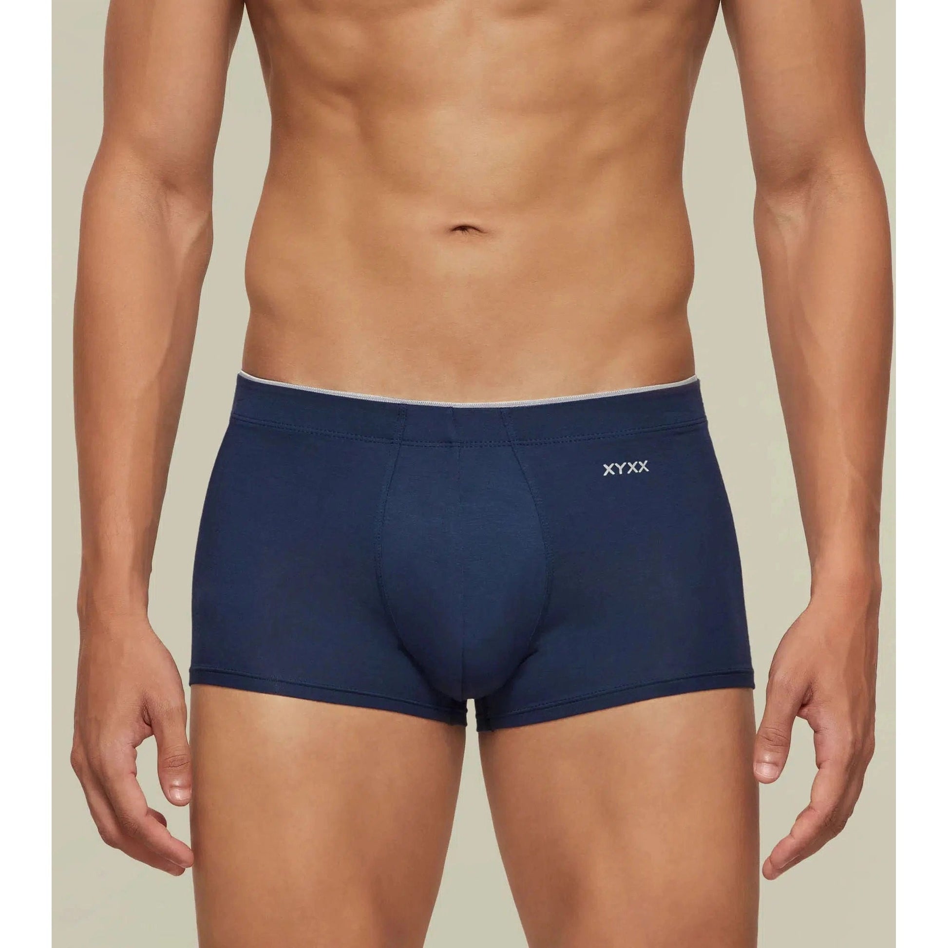PACK OF 2 TENCEL™ TRUNKS- : UNO ASH GREY / ESTATE BLUE