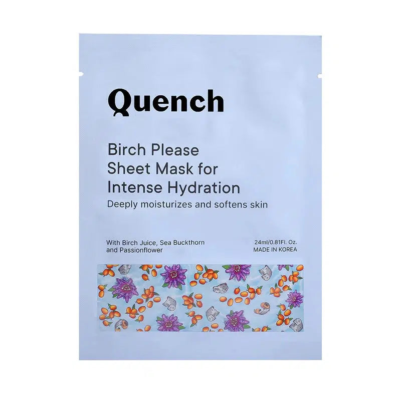 QUENCH BIRCH PLEASE SHEET MASK FOR INTENSE HYDRATION 24ML