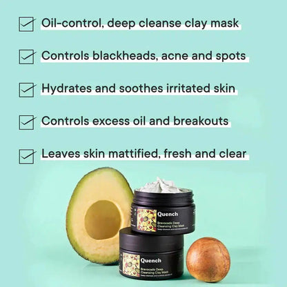 QUENCH BRAVOCADO DEEP CLEANSING CLAY MASK