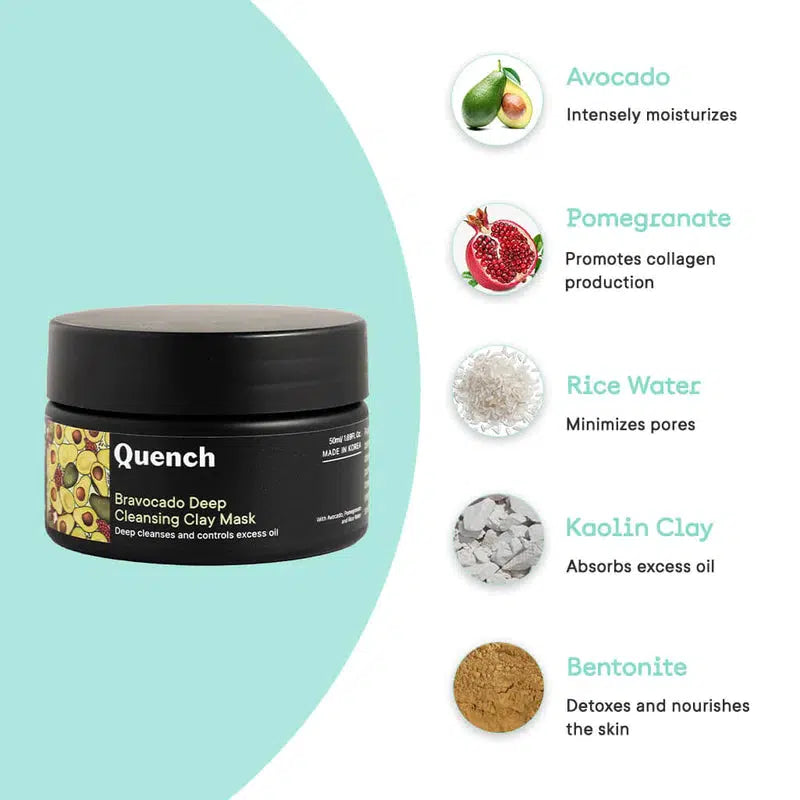 QUENCH BRAVOCADO DEEP CLEANSING CLAY MASK