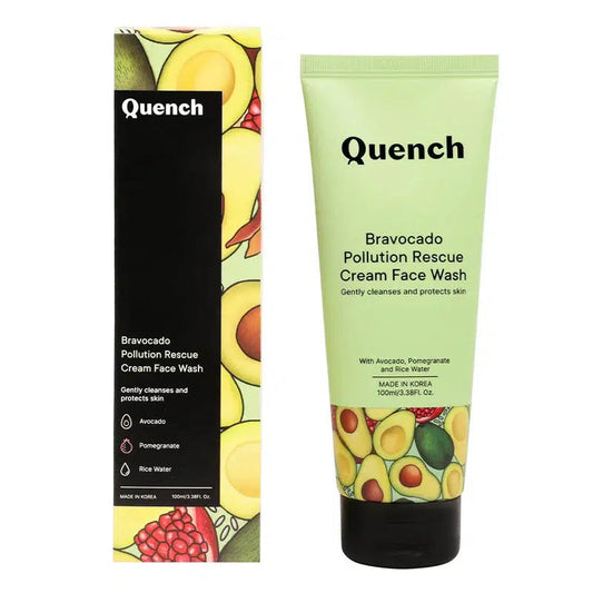 QUENCH BRAVOCADO POLLUTION RESCUE CREAM FACE WASH 100ML