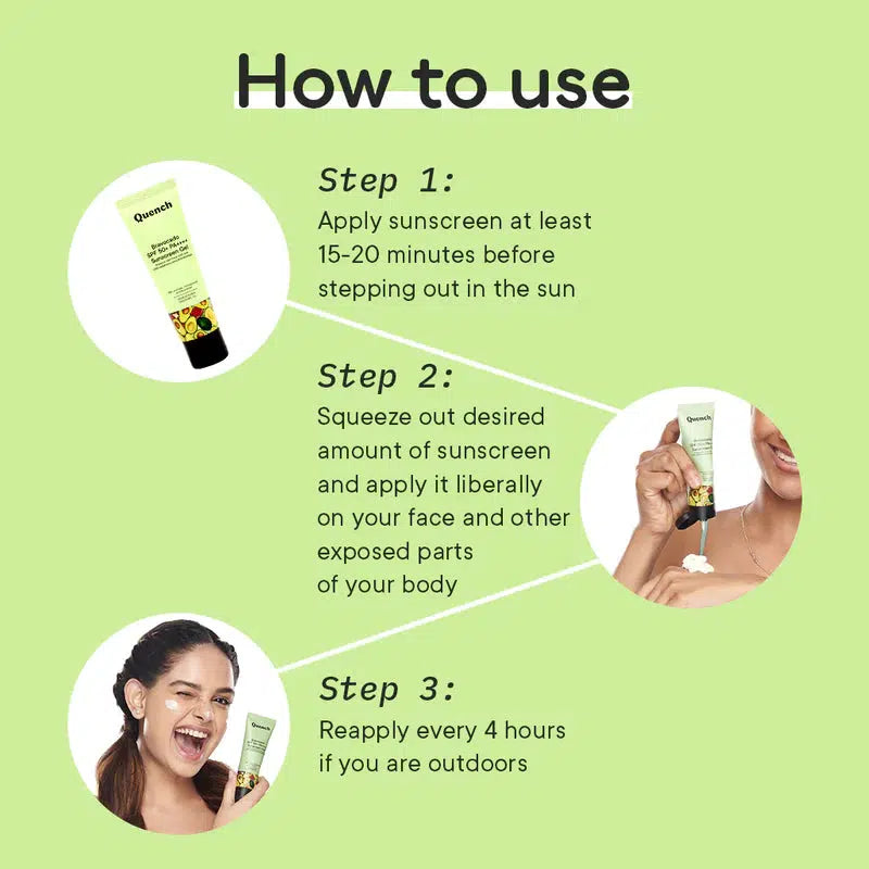 QUENCH BRAVOCADO SPF 50+ PA++++ SUNSCREEN GEL 50ML